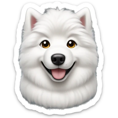 cute samoyed pup front facing sticker