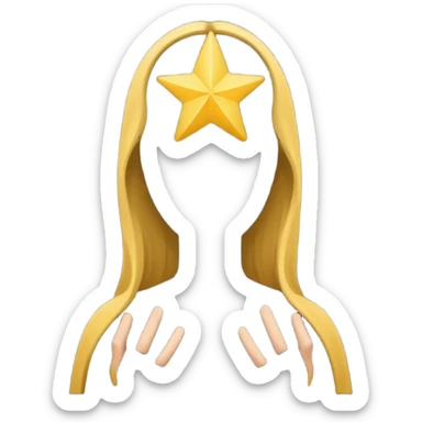 silhouette of a faceless person with a star sticker