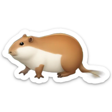 Un capivara con un goro de navidad sticker