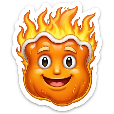 Trump Cheeto in flames sticker