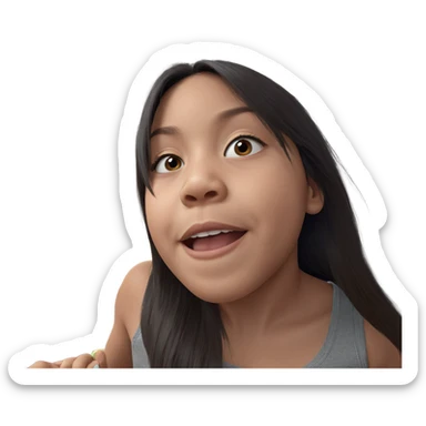 realistic portrait of girl sticker