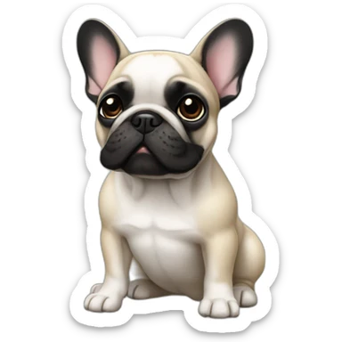 French bulldog with black fur sticker