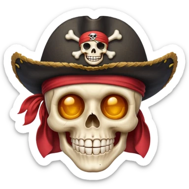 Skull strawhat crew  pirate emoji sticker