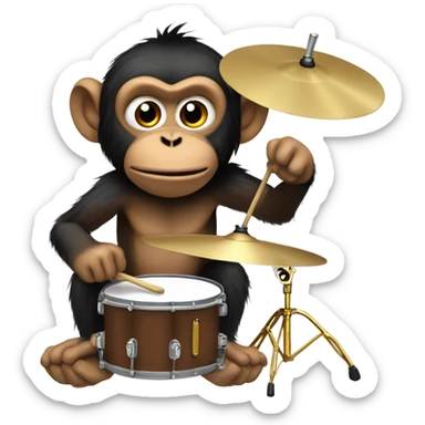 Cymbal-banging monkey sticker