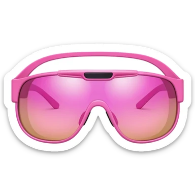 extra bulky pink visor sunglasses, ultra thick Y2K style, maximum chunky design sticker