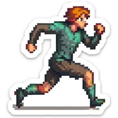 runner sprinting sticker