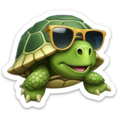 Turtle with a sun glasses and Gunn  sticker
