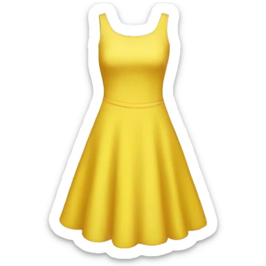 Yellow dress sticker
