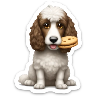 cockadoodle eating biscuit sticker