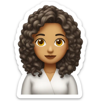 Chica rizada sticker