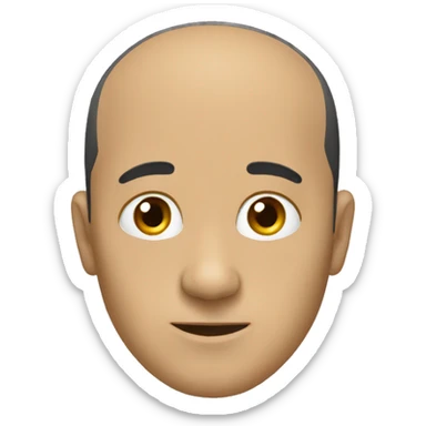 Receding hairline sticker