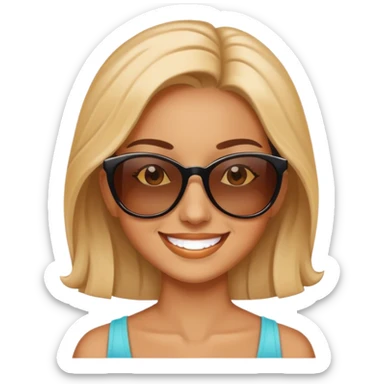 woman sunshine sticker