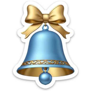 light blue Christmas bell sticker