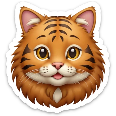 Tigger brown cat sticker