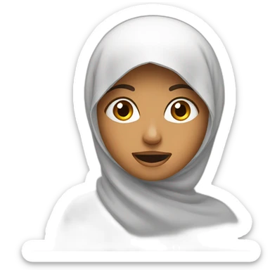 muslim woman surprised sticker