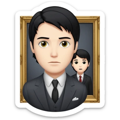 Dorian Gray looks at his portrait sticker