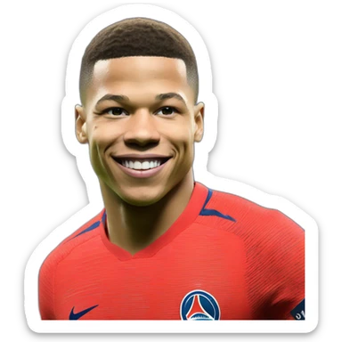 Kylian Mbappé fait sa célébration sticker