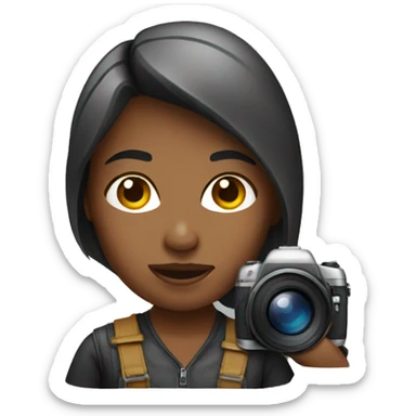 Female photographer sticker