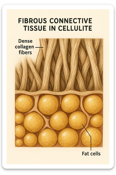 tessuto connettivo fibroso di cellulite sticker