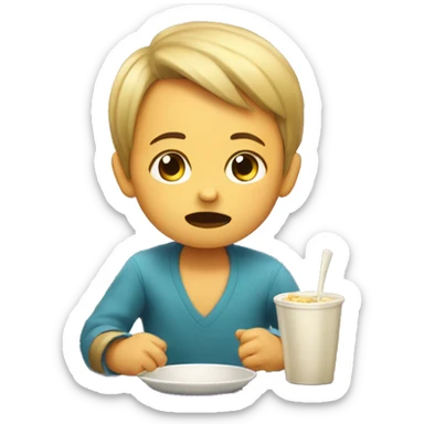 the child doesn't want to eat sticker