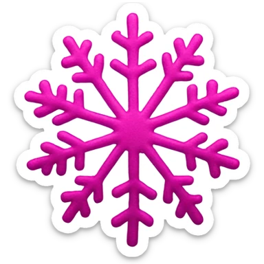 Pink Snow Flake sticker