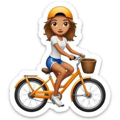 Cool girl on the bike in Bali  sticker