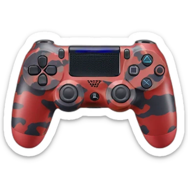 PlayStation 4 joystick red camouflage sticker