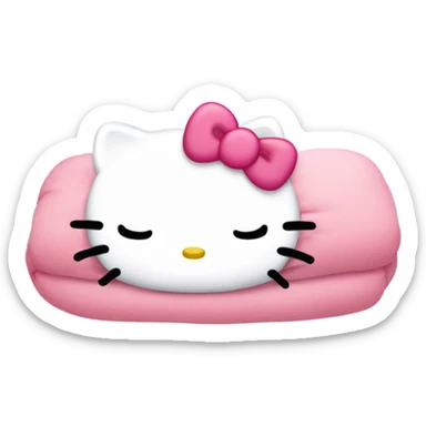 Sleeping hello kitty sticker