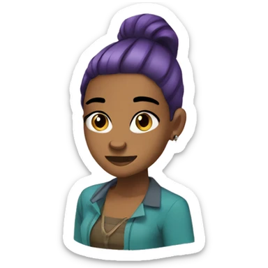 heather from total drama island sticker