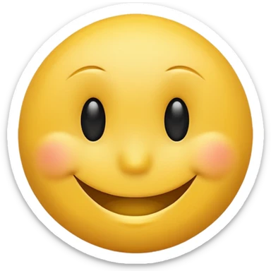 smiley face with squinting eye sticker