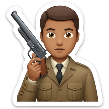 Emoji con arma de hombre sticker