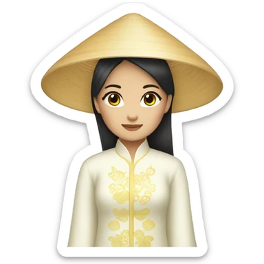 Vietnamese ao dai sticker