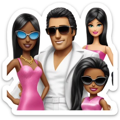 Tony Montana sunglasses with 3 Barbie girls sticker