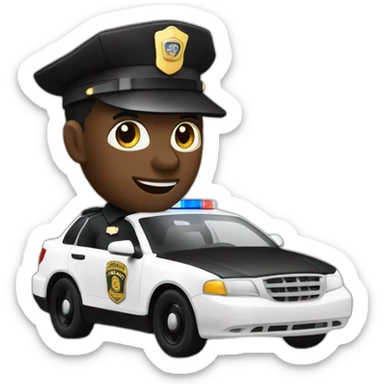 a-black-man-in-a-cop-car sticker
