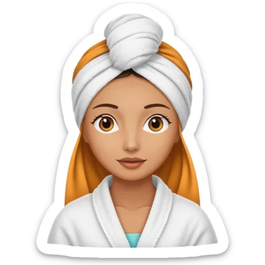 Woman at hair spa sticker