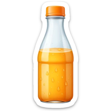 Orange juice bottle sticker
