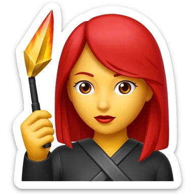 flecha sólida vermelha para marcar início de frase sticker