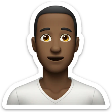 man with hickey sticker