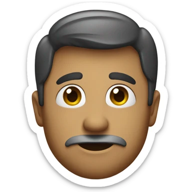 An emoji that says ,,yes sir’’ with a serios face sticker