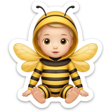 baby in a cute bee costume sticker