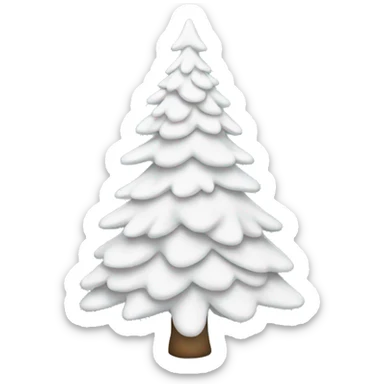 White Christmas tree sticker