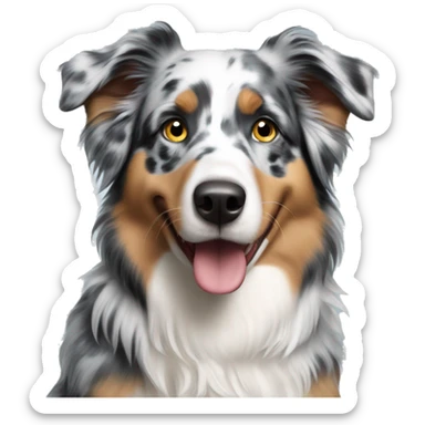 blue merle australian shepard sticker