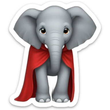 An Elephant Wearing A Red Cloak sticker