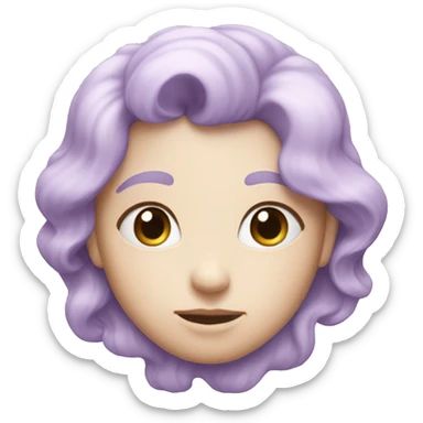 Pastel lilac heart sticker