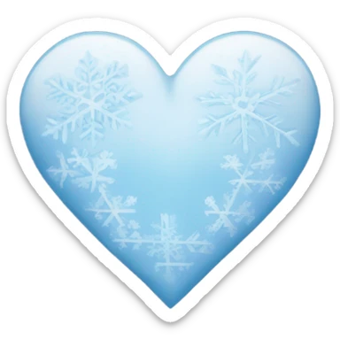 A winter wonderland heart sticker
