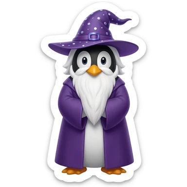 Penguin Wizard sticker