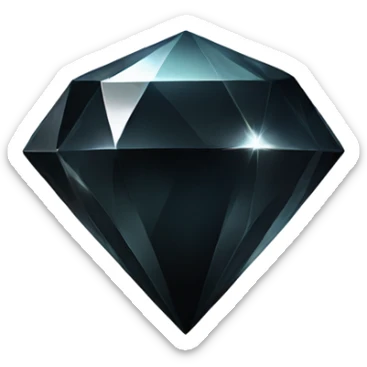 Black glowing diamond sticker
