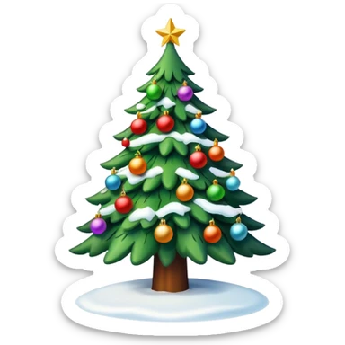 Snowed in christmas tree sticker