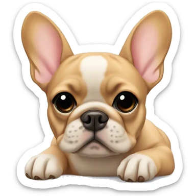 Fawn frenchie laying  sticker