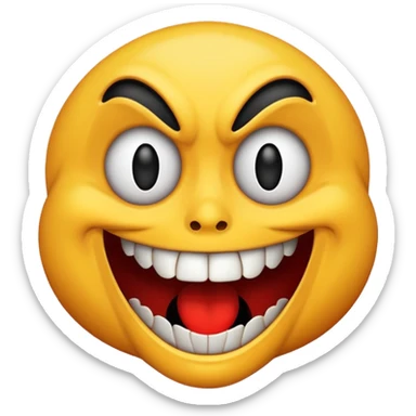Scary laugh sticker